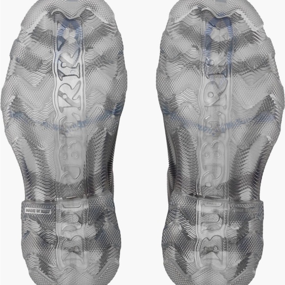 Burberry Check Textured Ankle Rubber Wellie Boot Size 8 - Picture 5 of 7